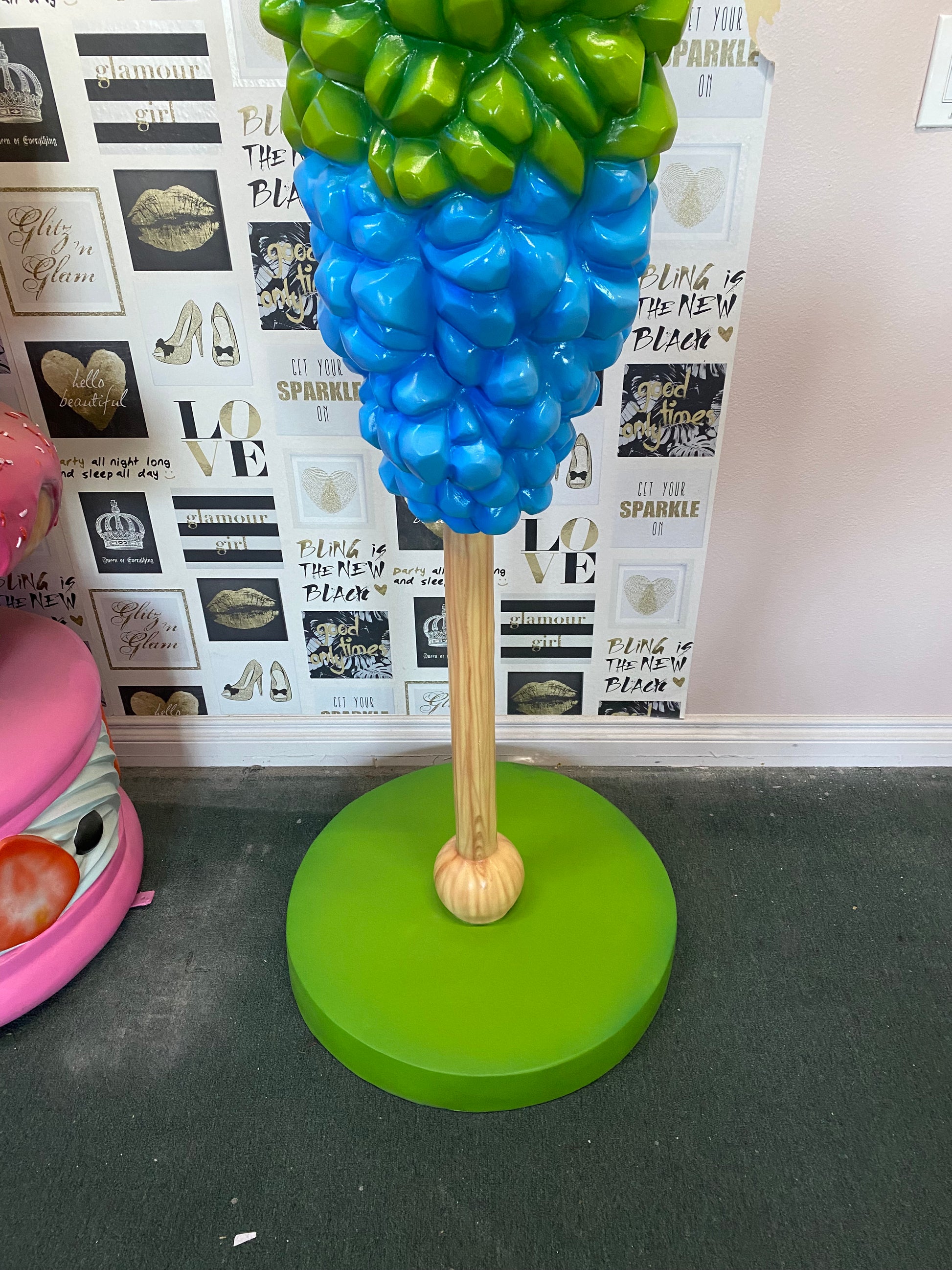 Large Rainbow Rock Candy Statue - LM Treasures Prop Rentals 