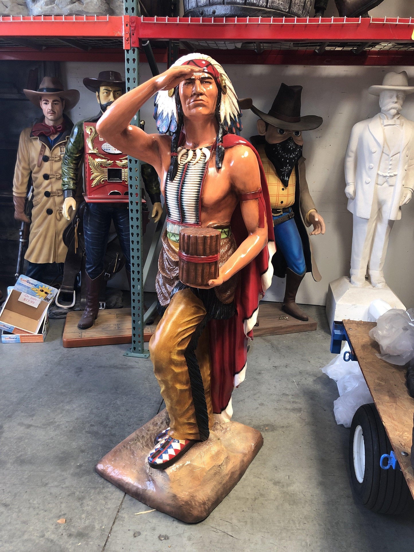 Tobacco Indian Chief Cigar Store Life Size Statue