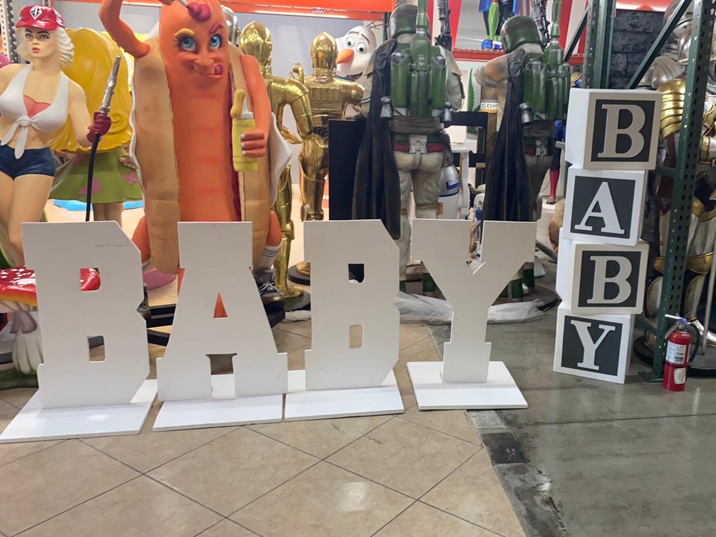 Giant BABY Letters Over Size Statue