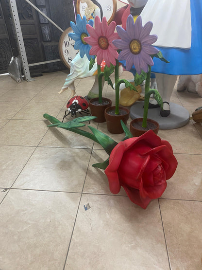 Laying Rose Flower Statue - LM Treasures Prop Rentals 