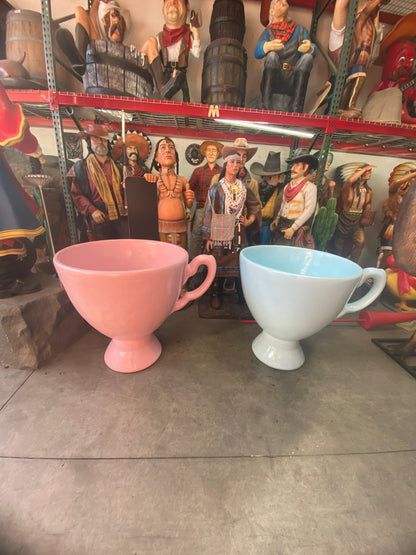 Pink Tea Cup Over Sized Statue - LM Treasures Prop Rentals 