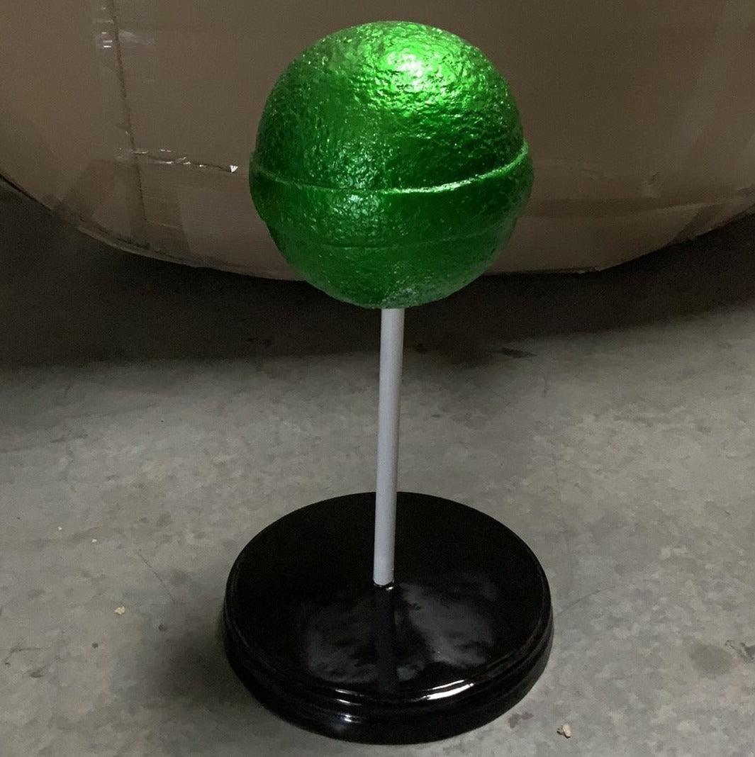 Small Green Sugar Pop Over Sized Statue - LM Treasures Prop Rentals 