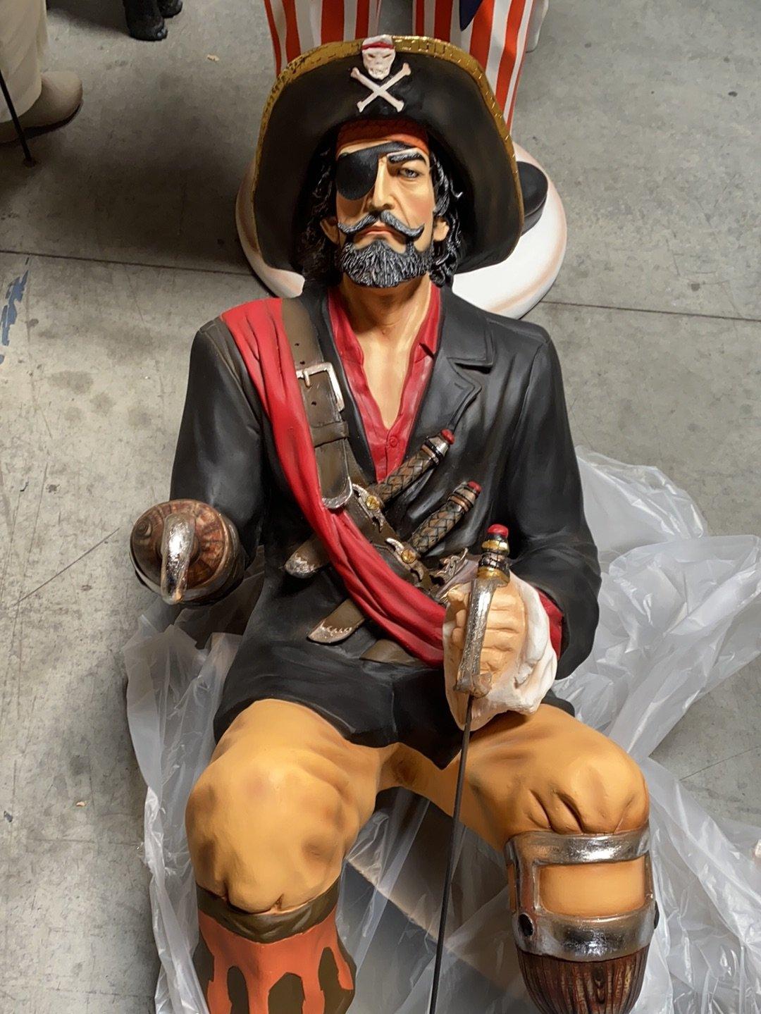 Captain Hook Sitting Life Size Statue - Prop Rental – LM Treasures