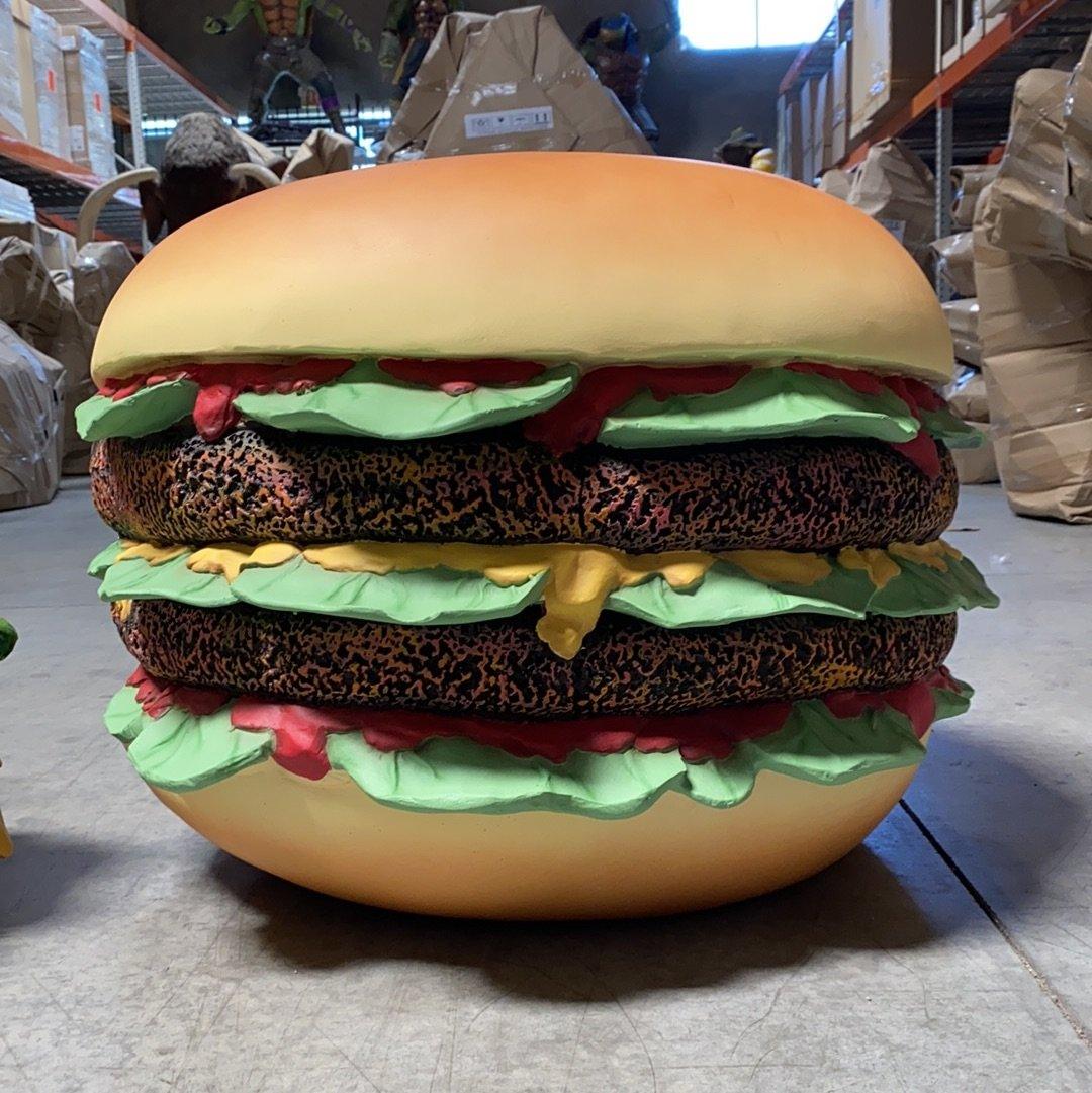 Large Cheeseburger Statue - LM Treasures Prop Rentals 