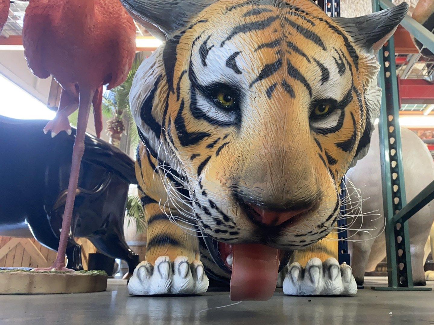 Drinking Tiger Statue - LM Treasures Prop Rentals 