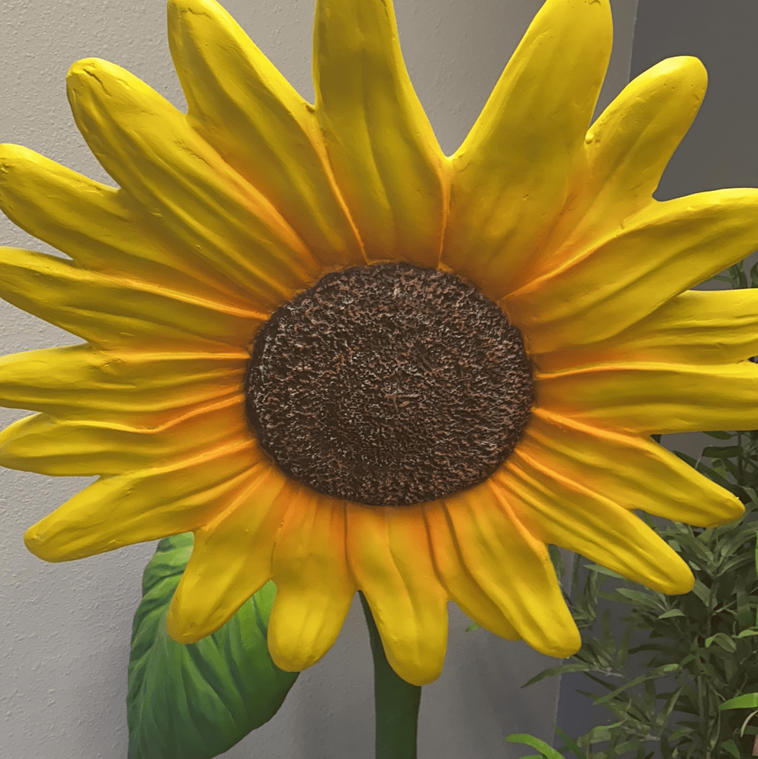 Large Yellow Sunflower Statue - LM Treasures Prop Rentals 