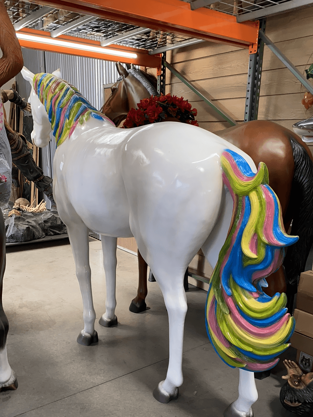 Life Size Unicorn Statue - LM Treasures Prop Rentals 