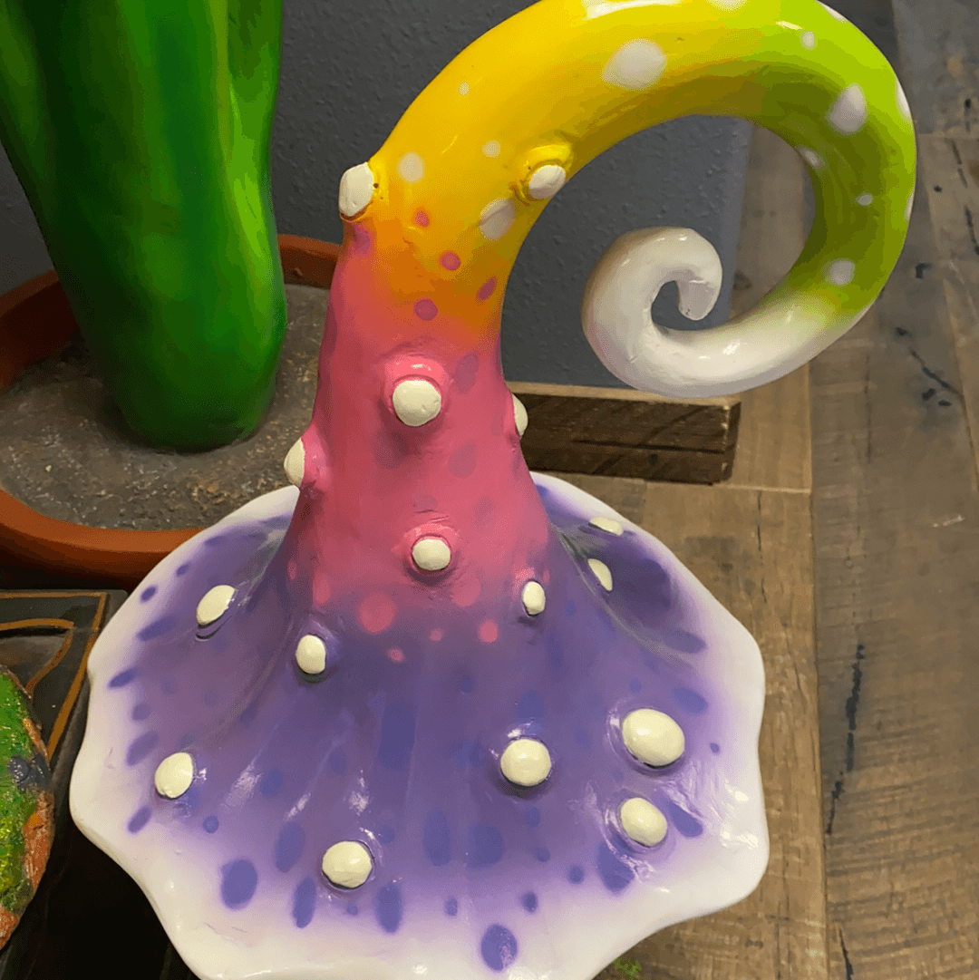 Small Swirl Mushroom Statue - LM Treasures Prop Rentals 