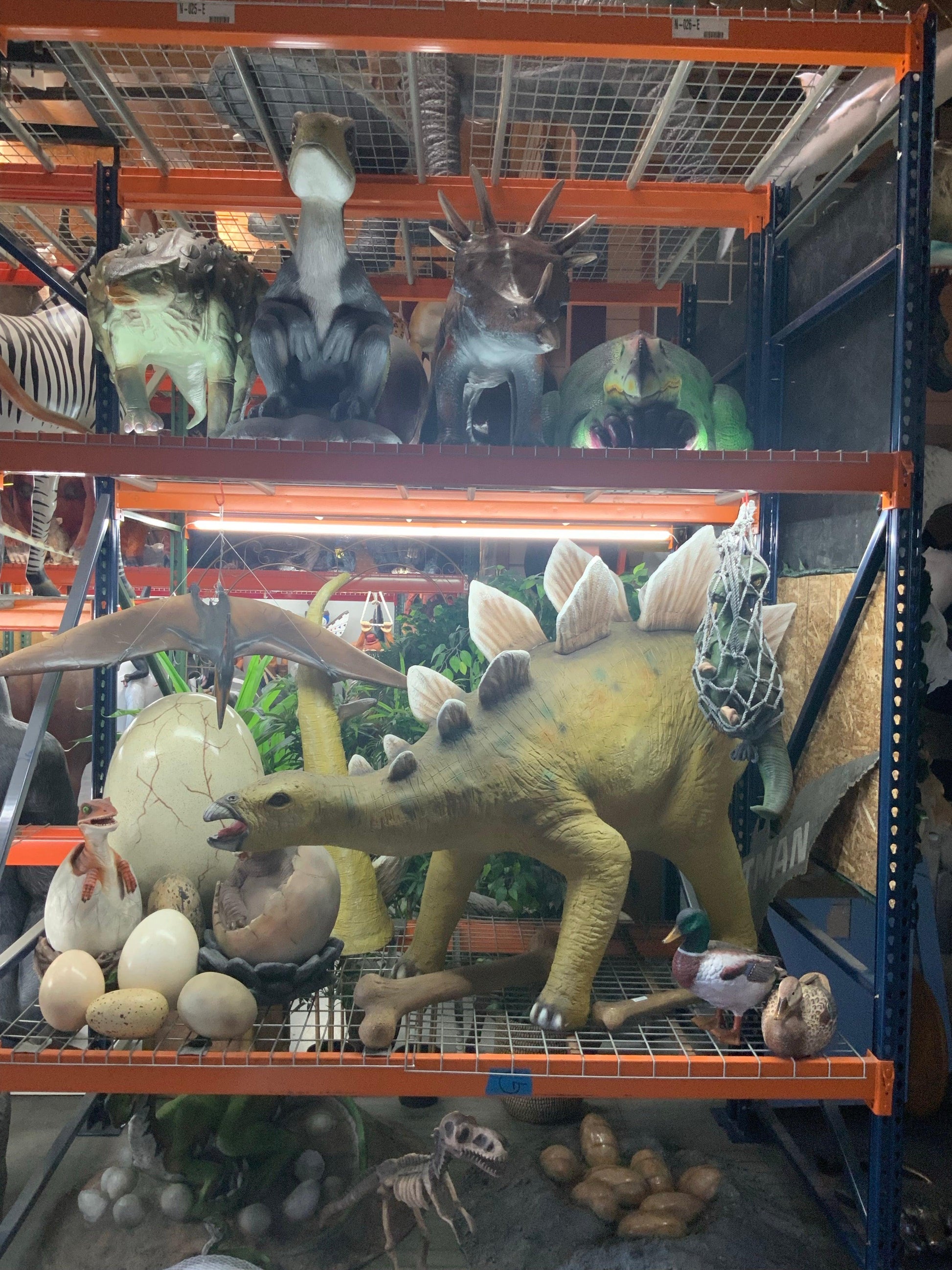 Large Stegosaurus Dinosaur Life Size Statue - LM Treasures Prop Rentals 