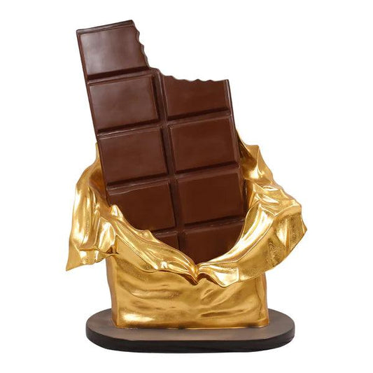 Giant Gold Chocolate Bar Statue - LM Treasures Prop Rentals 