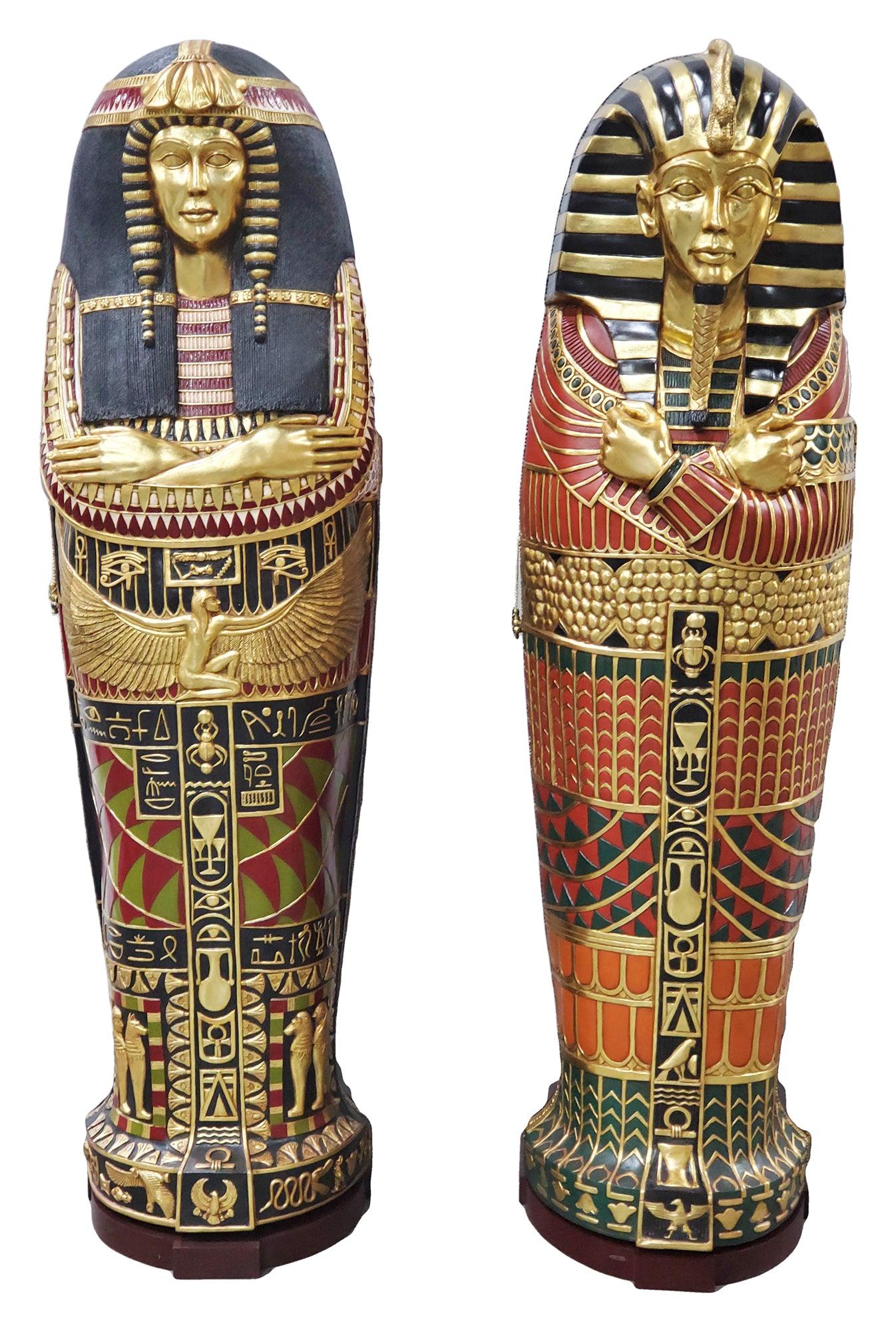 Egyptian Sarcophagus King Tut Life Size Statue - LM Treasures Prop Rentals 