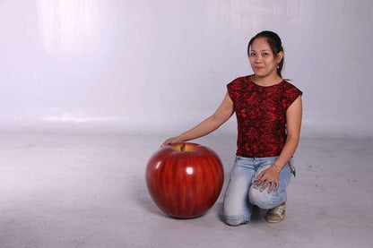 Medium Blush Red Apple Statue