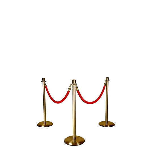 Gold Stanchions with Red Ropes