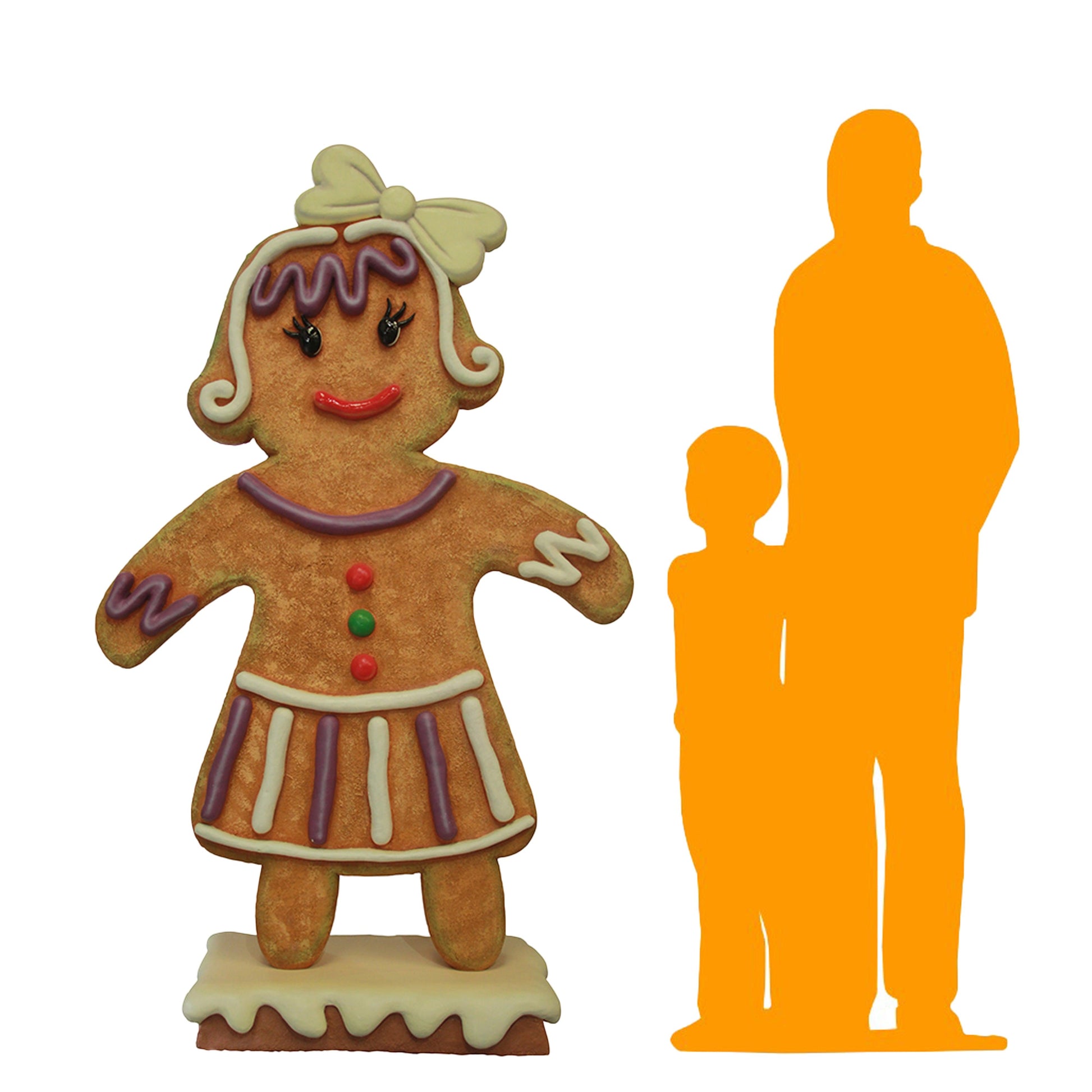 Large Gingerbread Mama Statue - LM Treasures Prop Rentals 