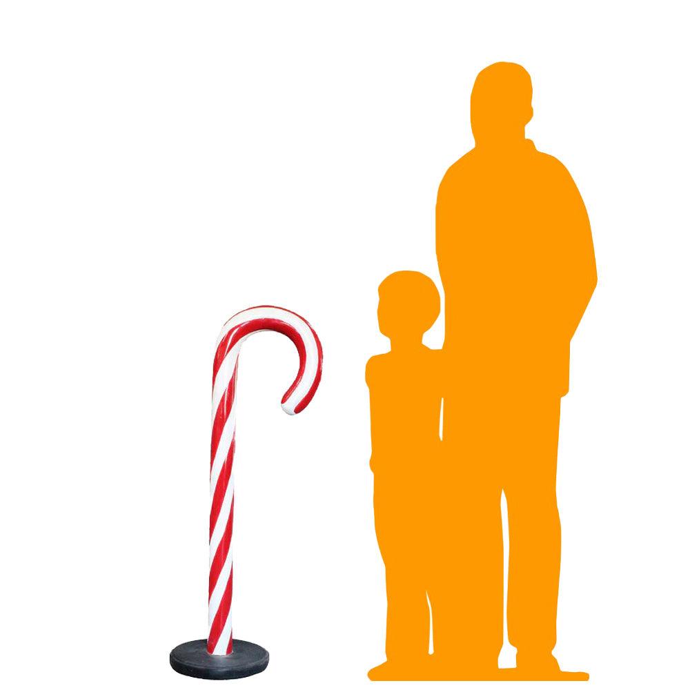 Small Traditional Candy Cane Statue - LM Treasures Prop Rentals 