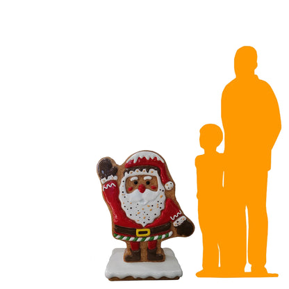 Gingerbread Santa Statue - LM Treasures Prop Rentals 