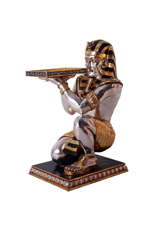 Egyptian Kneeling King Tut Table Statue