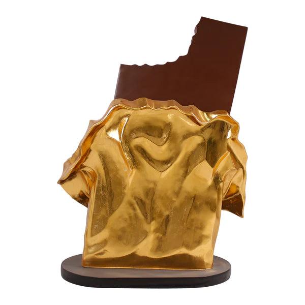 Giant Gold Chocolate Bar Statue